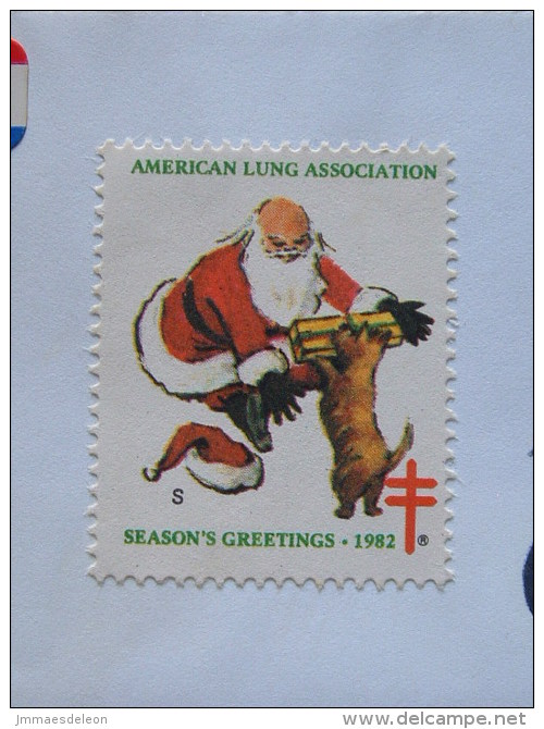 USA 1982 Cover To Switzerland - Christmas - Ice Skating - Philip Mazzei - Plane - Christmas Label Tuberculosis - Lettres & Documents