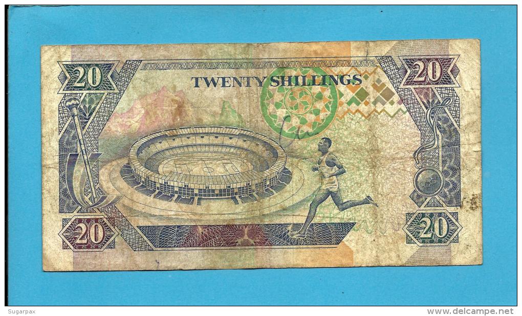 KENYA - 20 Shillings - 01.01.1994 - Pick 31.b - President Daniel Toirotich Arap Moi - 2 Scans - Kenia