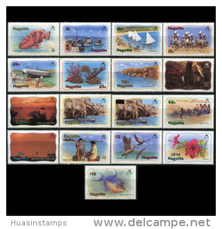 ANGUILLA 1982 - Scott# 463-79 Views Etc. Set Of 17 MNH - Anguilla (1968-...)