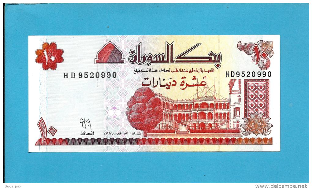 SUDAN - 10 DINARS - 1993 - P 52 - UNC. - 2 Scans - Soudan