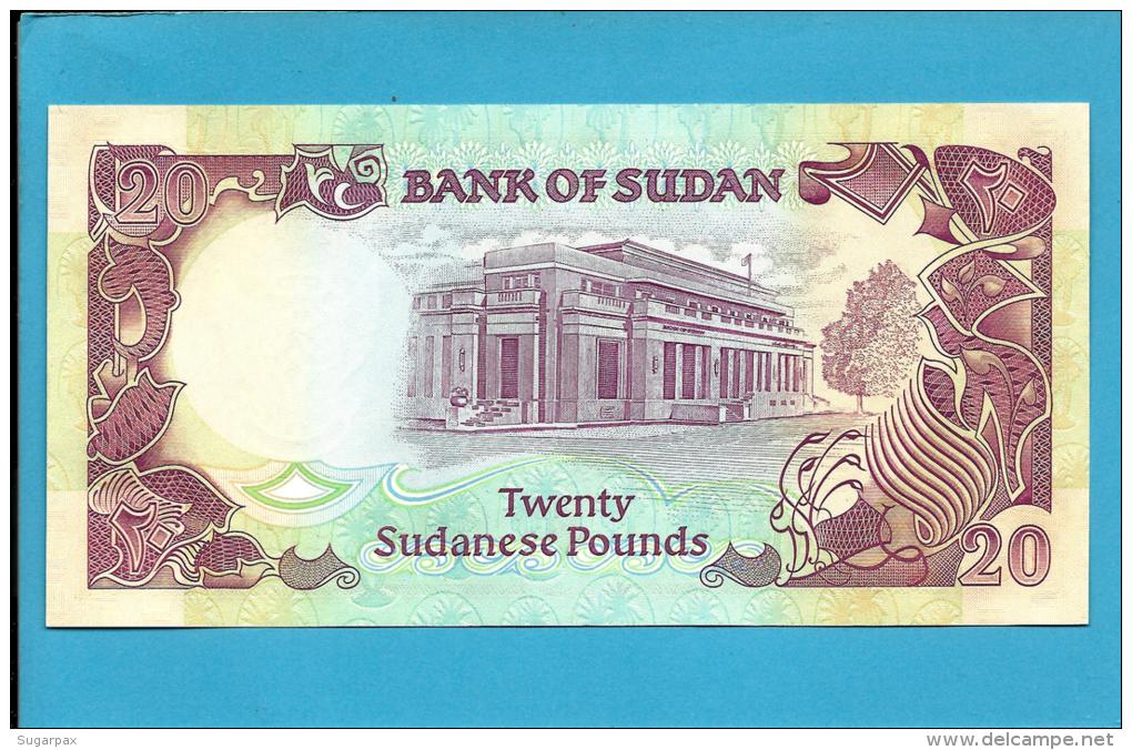 SUDAN - 20  SUDANESE POUNDS - 1991 - P 47 - UNC. - 2 Scans - Sudan