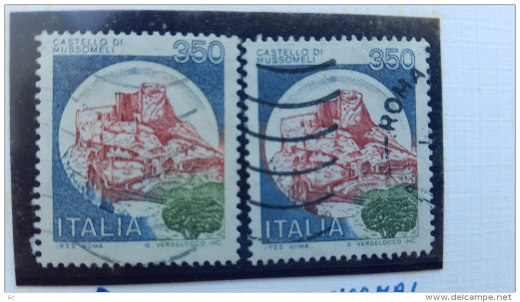 Italy 1980 Castle Mussomeli Cedntre Shifted Up With Normal Used - 1971-80: Used