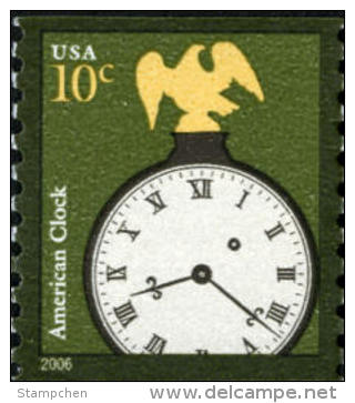 2006 USA American Clock Coil Stamp Sc#3762 History Eagle - Roulettes