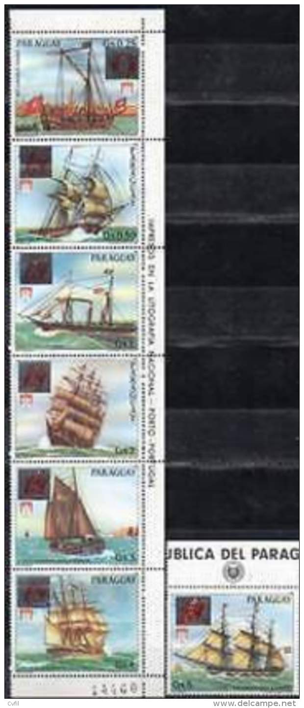 PARAGUAY  1989 - 800e Anniv. Du Port De Hambourg - Voiliers (7) - Paraguay