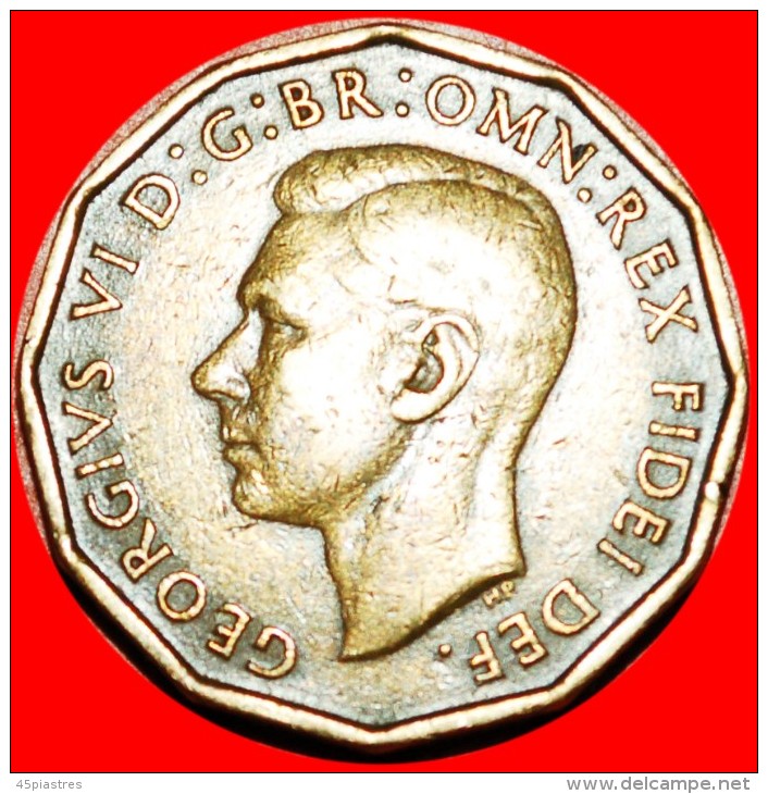 * THRIFT PLANT UNITED KINGDOM 3 PENCE 1952 GEORGE VI (1937-1952)! INTERESTING TYPE! GREAT BRITAIN LOW START NO RESERVE! - F. 3 Pence