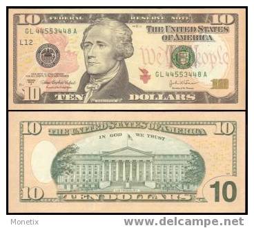 United States #520-L, 10 Dollars, 2004, UNC / NEUF - Federal Reserve (1928-...)