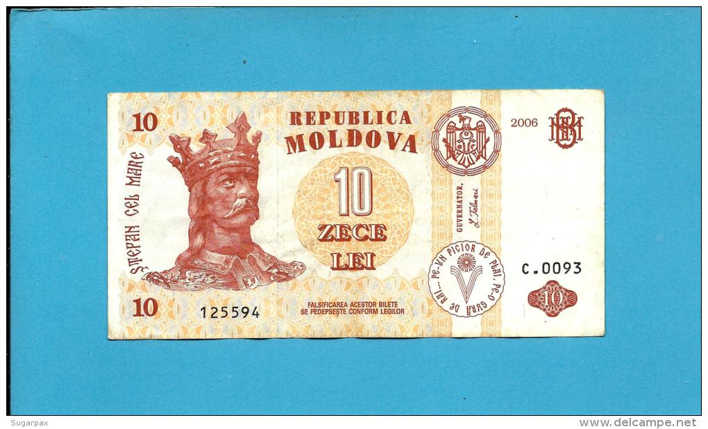 MOLDOVA - 10 LEI - 2006 - Pick 10 - Serie C.0093 - Republica - Moldawien (Moldau)