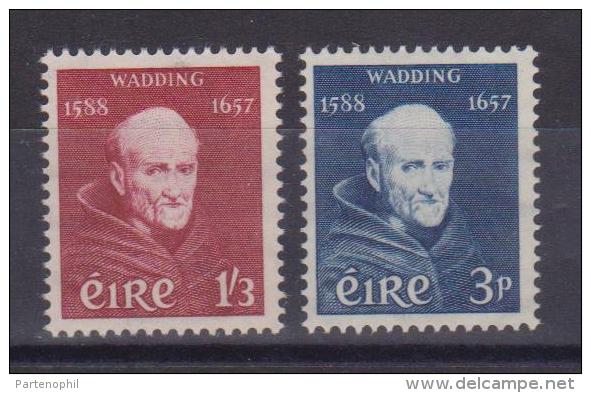 **  IRLANDA 1957 MORTE DI PADRE LUKE WADDING MNH 134/135 - Nuovi