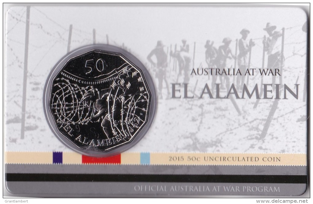 Australia 2015 El Alamein - Australia At War Uncirculated 50c Coin - 50 Cents