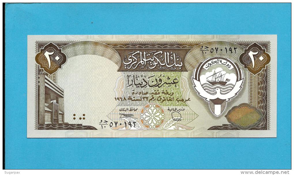 KUWAIT - 20 Dinars - ( 1986 - 91 ) - P 16.b - Sign. 6 - UNC. - Stolen By Iraqi Forces -Denominator / 11 -SEE Description - Koweït