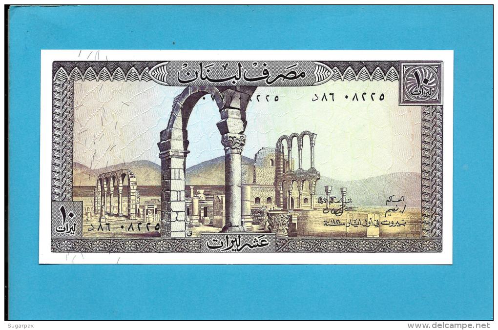 LEBANON - 10 LIVRES - 1986 - P 63.f - UNC. - 2 Scans - Liban