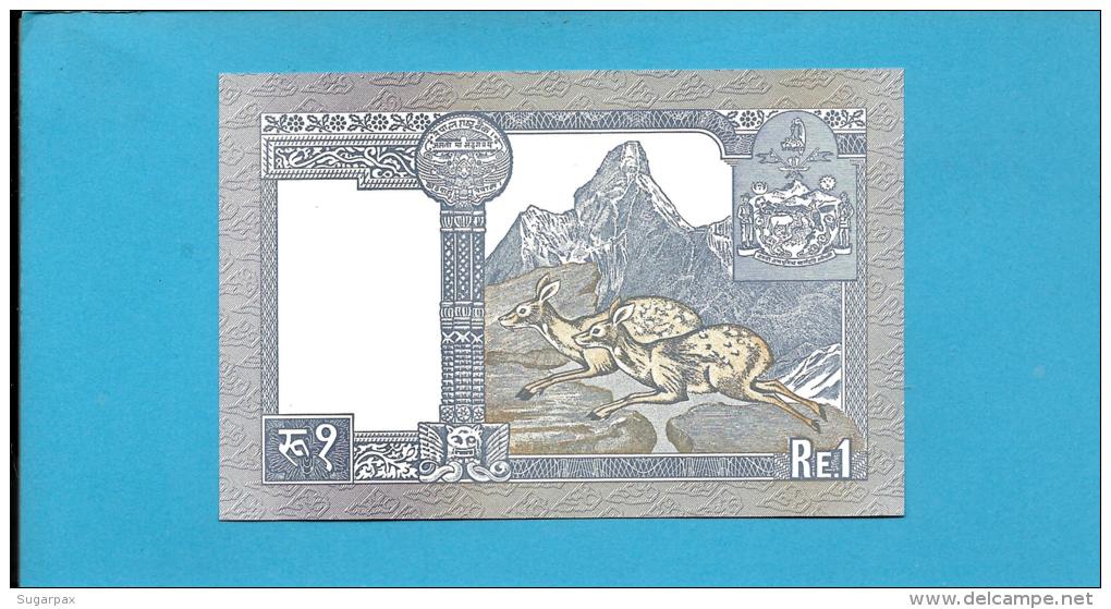 NEPAL - 1  Rupee - ND ( 1991 -  ) - P 37 - Sign. 12 - UNC. - King Birendra Bir Bikram - 2 Scans - Nepal