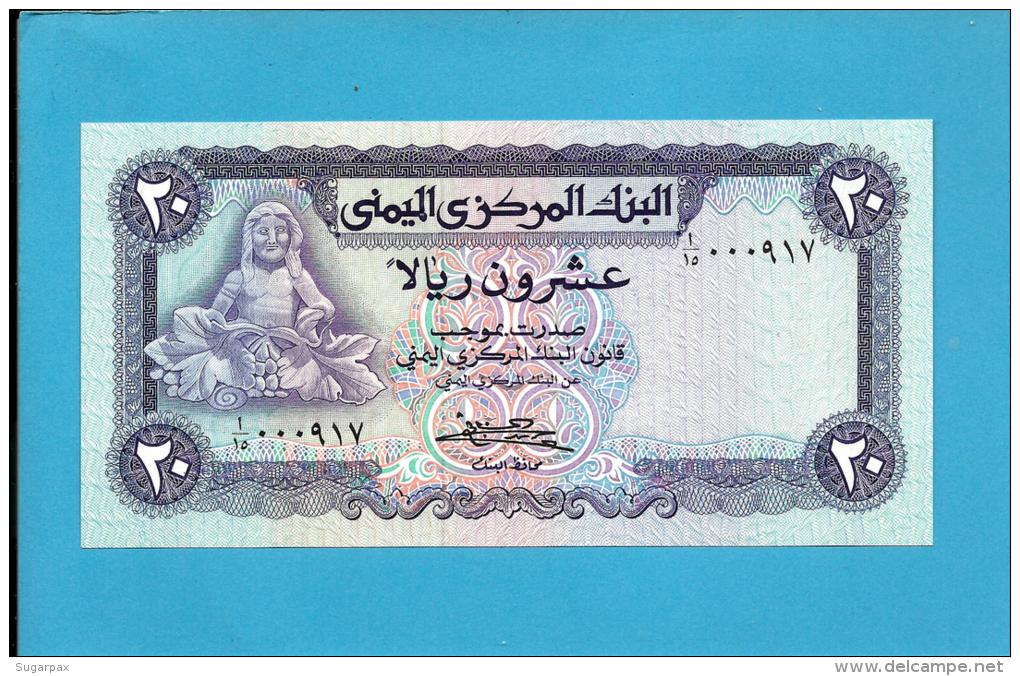 YEMEN ARAB REPUBLIC - 20 RIALS -  ND ( 1983 ) - P 19.a -  Sign. 7 - UNC. - LOWER NUMBER - Central Bank Of Yemen - Yemen