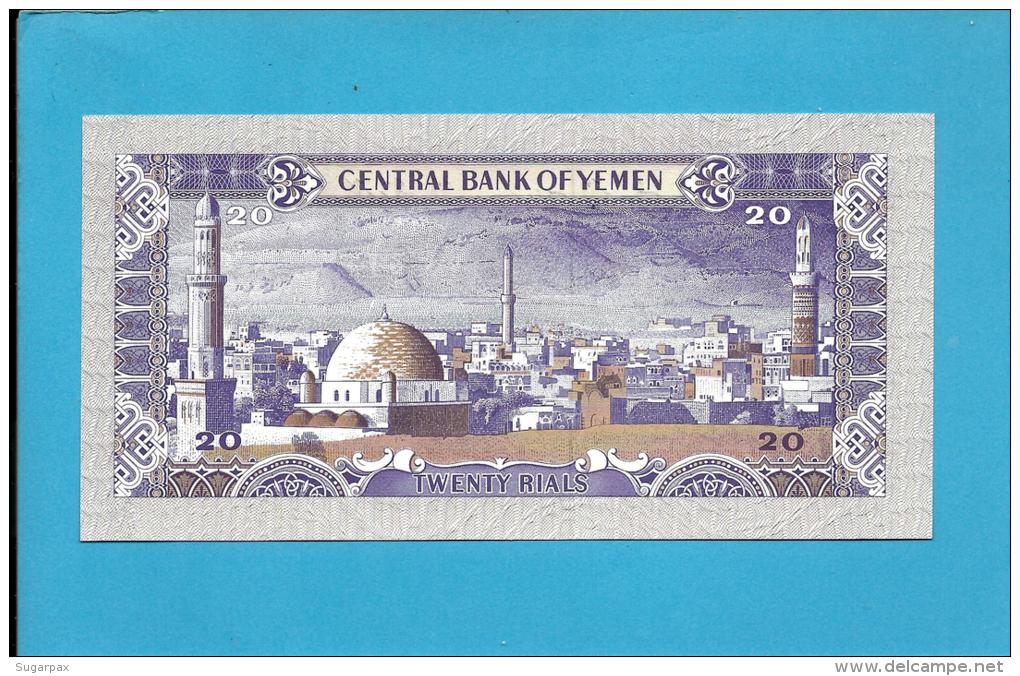 YEMEN ARAB REPUBLIC - 20 RIALS -  ND ( 1983 ) - P 19.a -  Sign. 7 - UNC. - LOWER NUMBER - Central Bank Of Yemen - Yemen