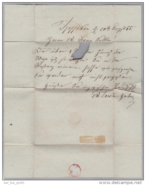 Heimat LU PFEFFIKON Langstempel Im Kasten 1865-08-20 Klein Brief Nach Münster - Storia Postale