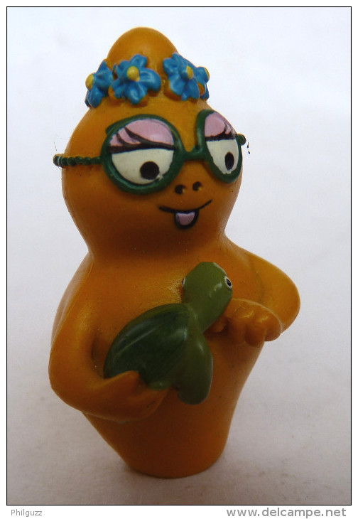 Figurine BARBAPAPA BARBOTINE PLASTOY 2003 - ORANGE JAUNE (2) - Autres & Non Classés