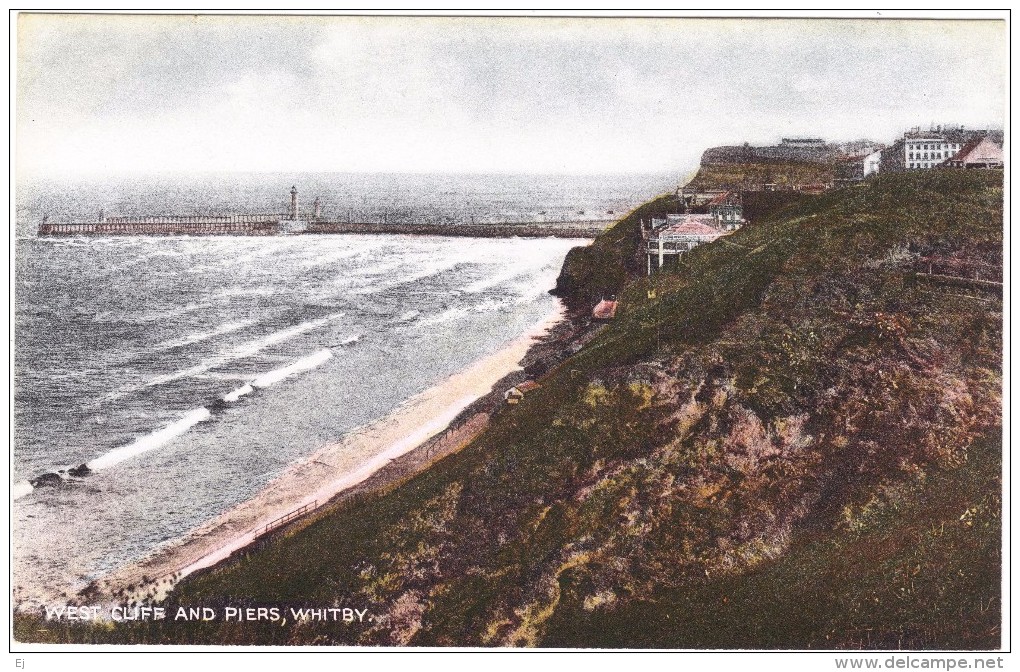 West Cliff And Piers, Whitby - Unused - Whitby