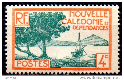 NEW CALEDONIA 1928 Pointe Des Paletuviers  - 4c  - Blue And Orange  MH - Usados