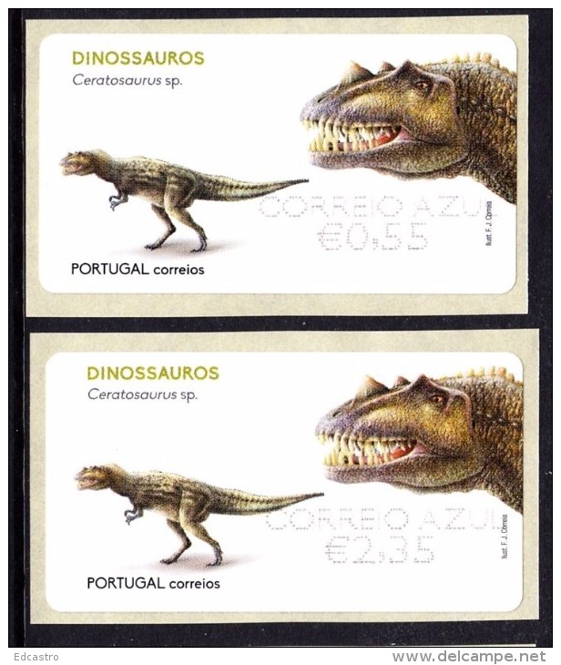 PORTUGAL 2015. ATM  CORREIO AZUL.DINOSAURS Ceratosaurus - Timbres De Distributeurs [ATM]