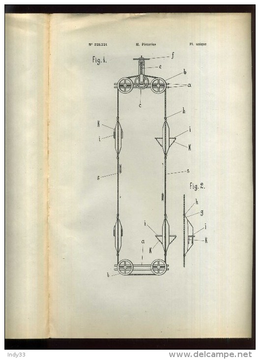 - SYSTEME DE NAVIGATION FLUVIALE . BREVET D´INVENTION DE 1902 . - Technics & Instruments