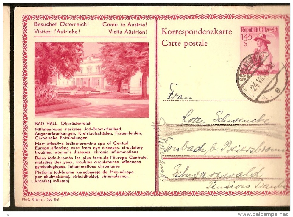 Austria &Bilhete Postal, Oberosterriech, Schladming 1954 (10) - Briefe U. Dokumente