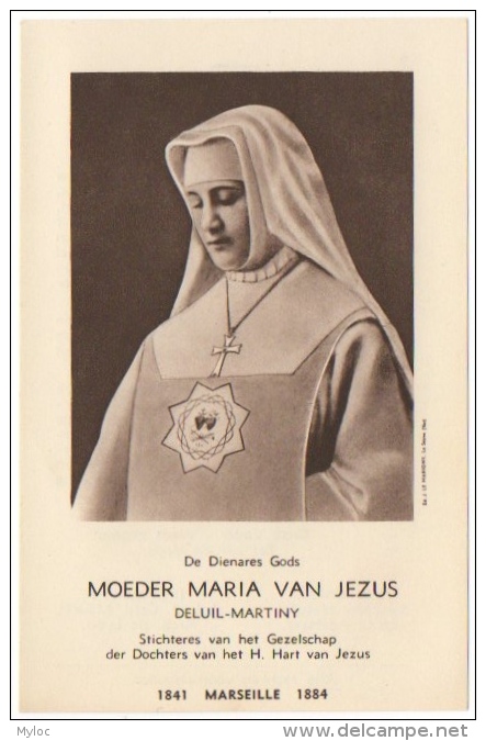 Image Religieuse. Gebed Om De Zaligverklaring Te Verkrijgen Van De Moeder Maria Van Jesus. Marseille 1841-1884. - Santini