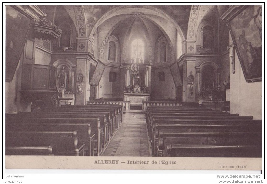 71 ALLEREY INTERIEUR DE EGLISE CPA BON ÉTAT - Autres & Non Classés