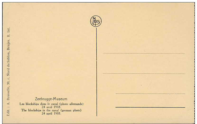 Zeebrugge   Les Blockships   Photo Allemande - Zeebrugge