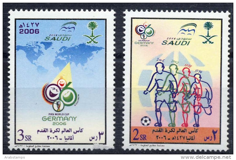 2006 SAUDI ARABIA World Cup Germany Complete Set 2 Values MNH    (Or Best Offer) - Arabia Saudita