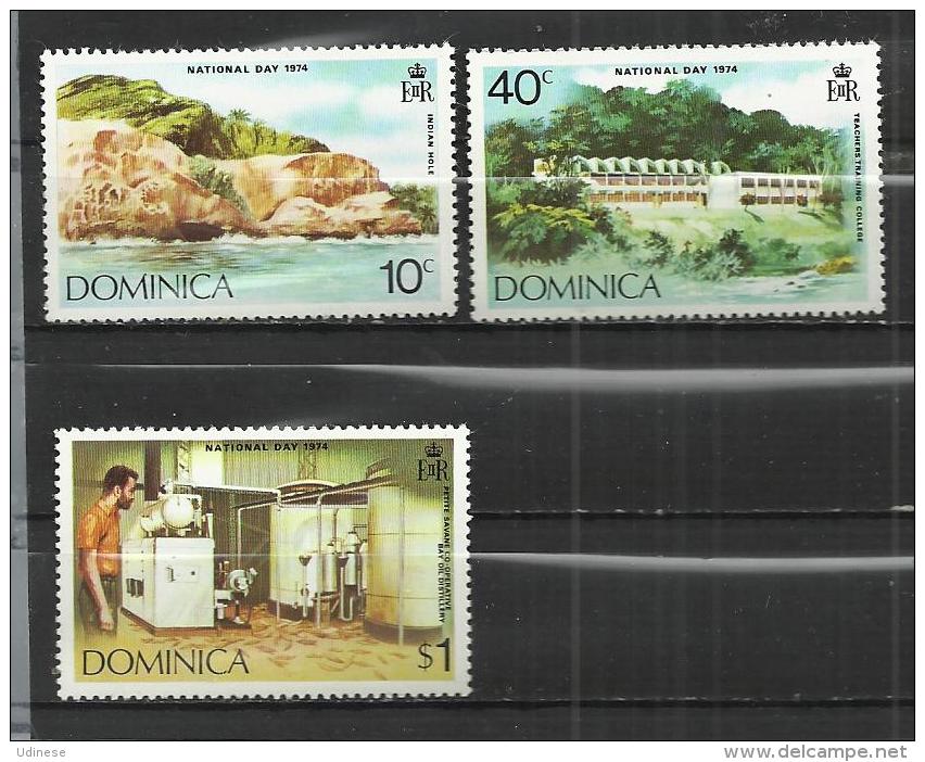 DOMINICA 1974 - NATIONAL DAY - CPL. SET - MNH MINT NEUF NUEVO - Dominique (...-1978)