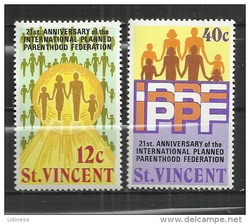 ST. VINCENT 1974 - INTERNATIONAL PLANNED PARENTHOOD FEDERATION ANNIVERSARY - CPL. SET - MNH MINT NEUF NUEVO - St.Vincent (...-1979)