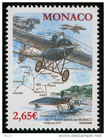 MONACO - 2014 - Vieux Avions, Hydroavions, Centenaire Du 1er Rallye Aérien De Monaco - 1v Neufs // Mnh - Unused Stamps