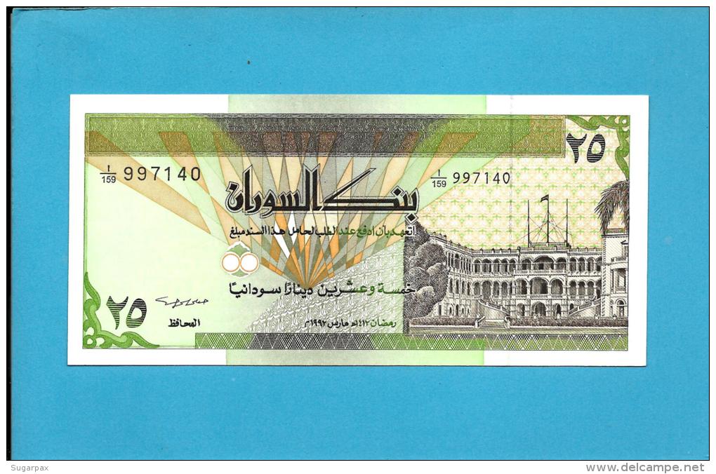 SUDAN - 25 SUDANESE DINARS - 1992 - P 53.b - UNC. - 2 Scans - Soudan