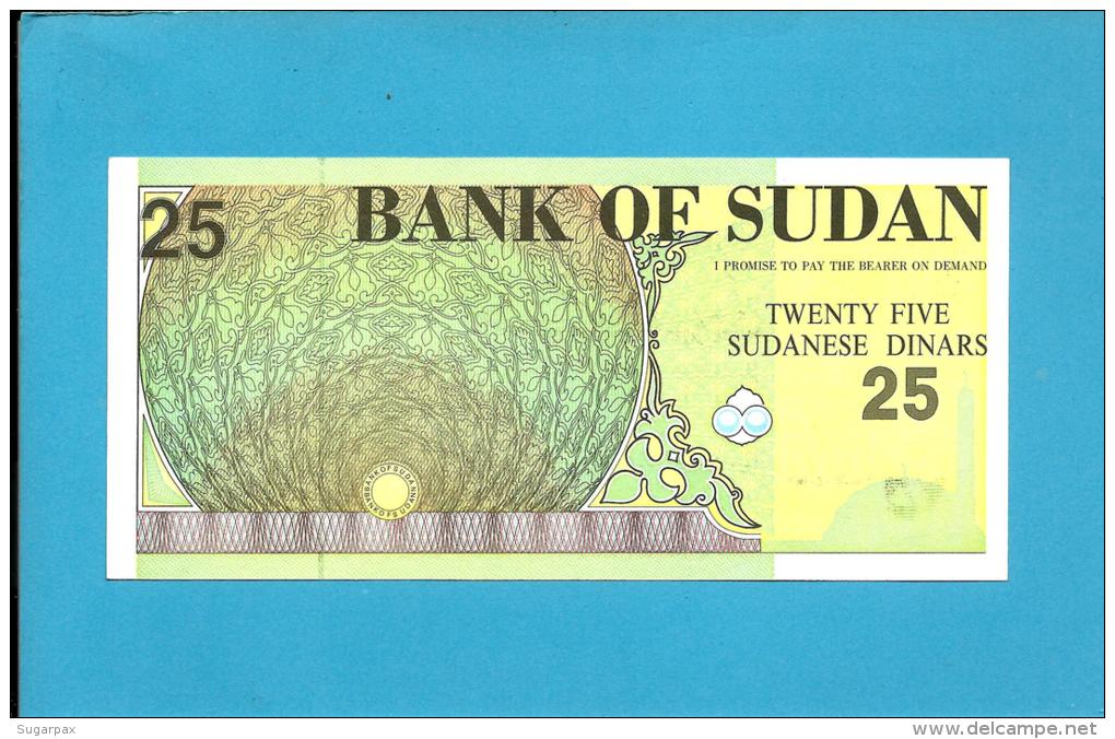 SUDAN - 25 SUDANESE DINARS - 1992 - P 53.b - UNC. - 2 Scans - Soudan