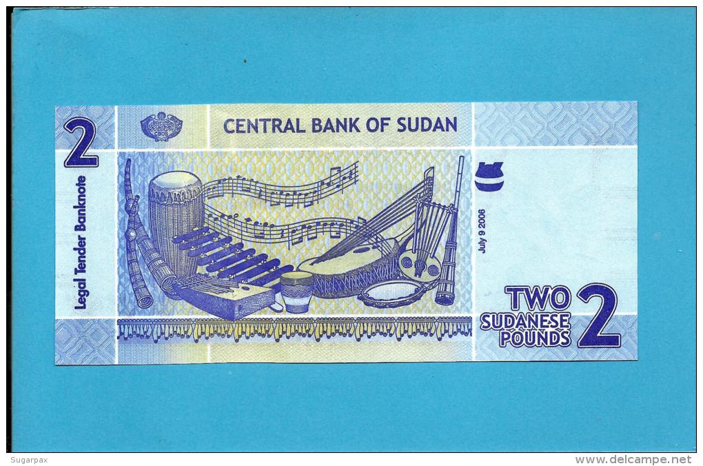 SUDAN - 2  SUDANESE POUNDS - 2006 - P 65 - UNC. - 2 Scans - Soudan