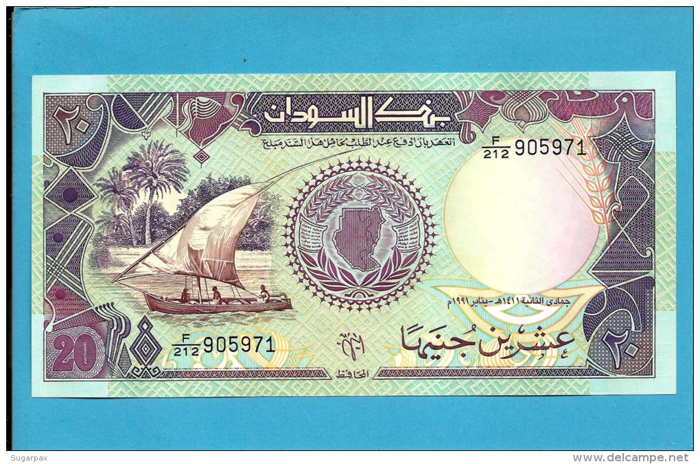 SUDAN - 20  SUDANESE POUNDS - 1991 - P 47 - UNC. - 2 Scans - Sudan