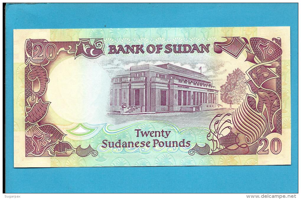 SUDAN - 20  SUDANESE POUNDS - 1991 - P 47 - UNC. - 2 Scans - Sudan