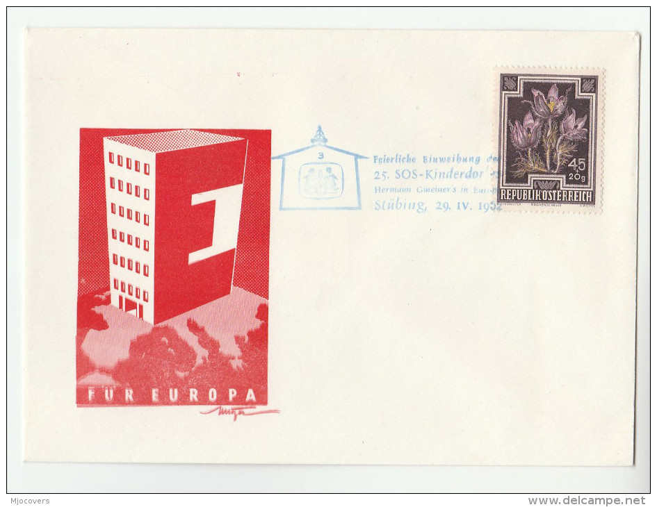 1962 STUBING  Hermann Gmeiner EUROPEAN EVENT COVER Austria Stamps - European Ideas