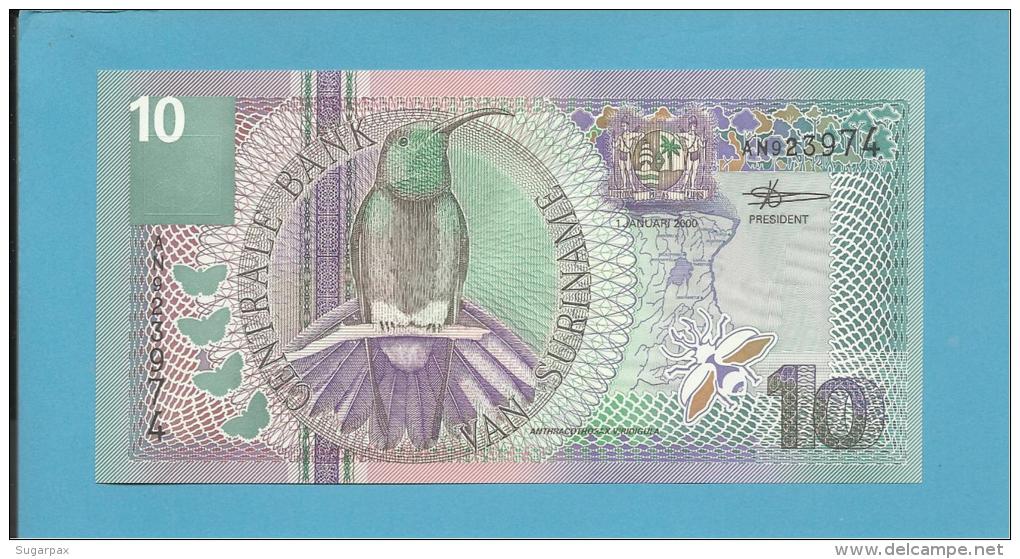 SURINAM - 10 GULDEN - 01.01.2000 - Pick 147 - UNC. - 2 Scans - Surinam