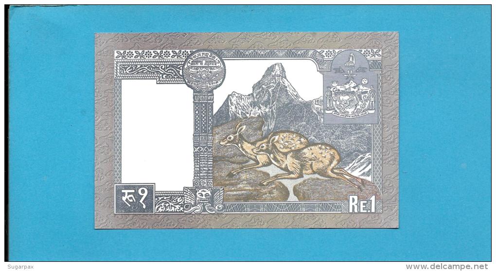 NEPAL - 1  Rupee - ND ( 1991 -  ) - P 37 - Sign. 13 - UNC. - King Birendra Bir Bikram - 2 Scans - Népal