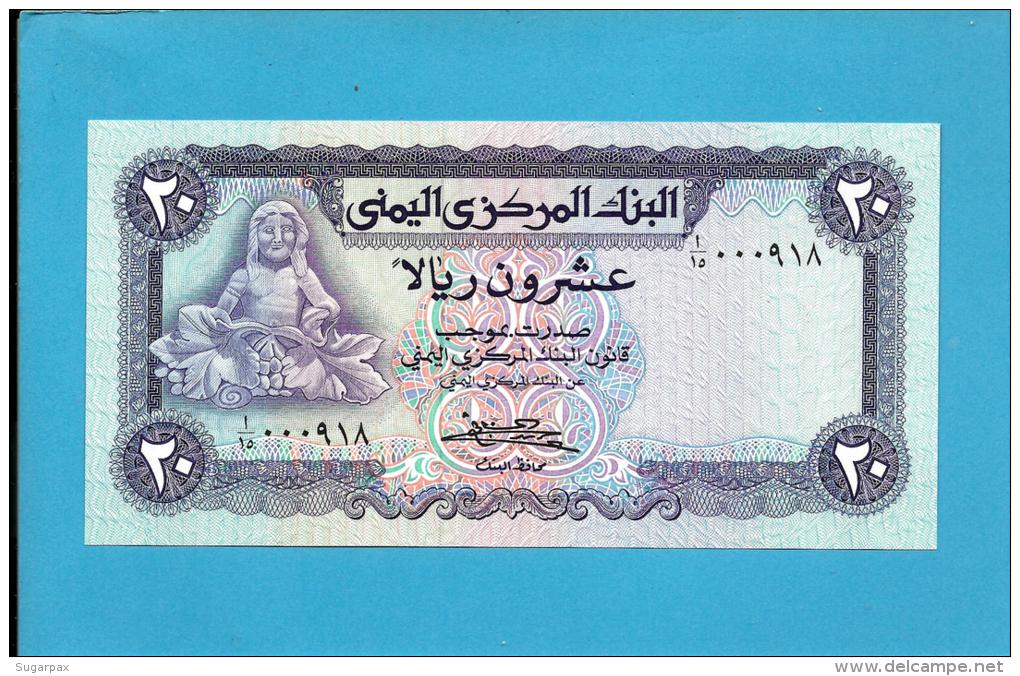 YEMEN ARAB REPUBLIC - 20 RIALS -  ND ( 1983 ) - P 19.a -  Sign. 7 - UNC. - LOWER NUMBER - Central Bank Of Yemen - Yémen