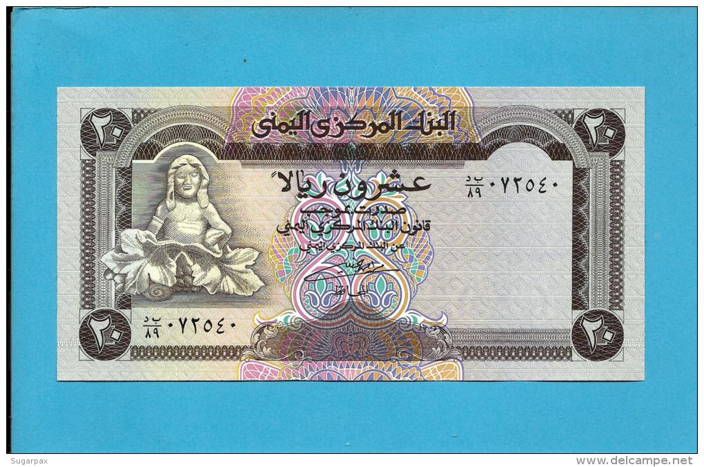 YEMEN ARAB REPUBLIC - 20 RIALS -  ND ( 1990 ) - P 26.b -  Sign. 8 - UNC. - Central Bank Of Yemen - 2 Scans - Jemen