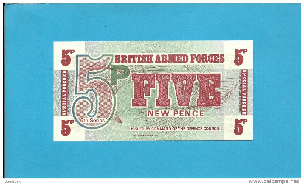 GREAT BRITAIN - 5 New Pence - ND ( 1972 ) - Pick M 47 - UNC. - Sixth Series Second Issue - British Armed Forces - Forze Armate Britanniche & Docuementi Speciali