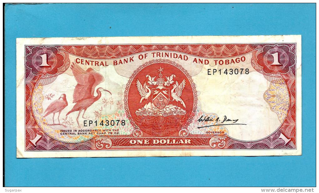 TRINIDAD AND TOBAGO - 1 DOLLAR - ND ( 1985 ) - Pick 36.b - Sign. 5 - 2 Scans - Trinidad & Tobago