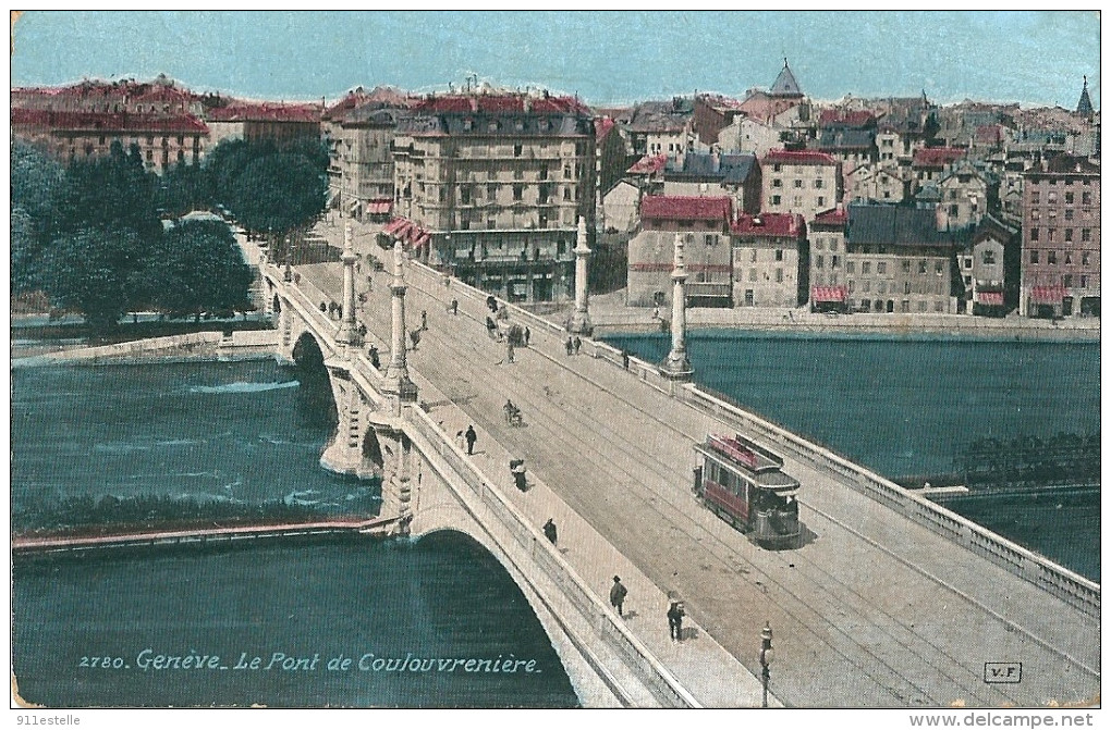 GENEVE -  Le  PONT De  Coulouvreniere  , (  LE TRAMWAY ) - Genève