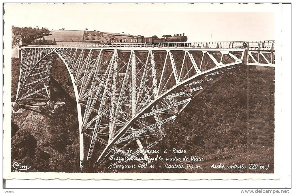 LIGNE DE CARMAUX A RODEZ  TRAIN PASSANT SUR LE VIADUC DE VIAUR - Ouvrages D'Art