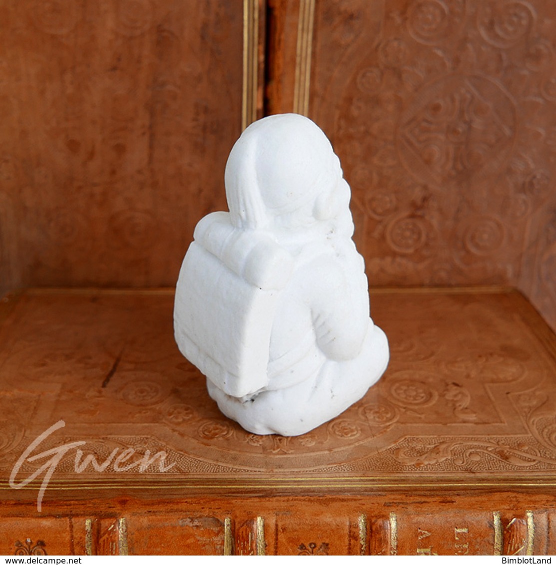 Figurine Ancienne Allemande Sujet Homme Et Chat Biscuit Miniature Porcelaine Antique Statuette - Personaggi