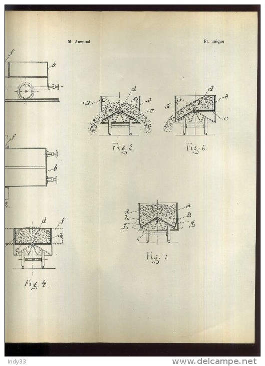 - CHEMINS DE FER . WAGON A MARCHANDISES . BREVET D´INVENTION DE 1902 . - Ferrocarril