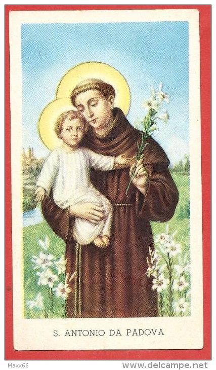 SANTINO - Immaginetta - Holy Card - Orazione Al Glorioso S. ANTONIO Da PADOVA - 6 X 10,5 - Santini