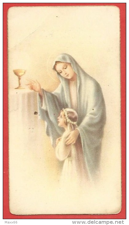 SANTINO - Immaginetta - Holy Card - Ricordo Prima Comunione - Gran Madre TORINO 20 Maggio 1937 - 5,5 X 10,5 - Santini